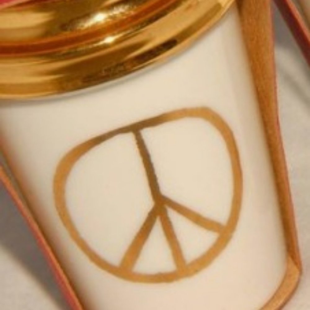 Starbucks 2015 Gold Peace Holiday Cup Ceramic Ornament - Picture 2 of 4